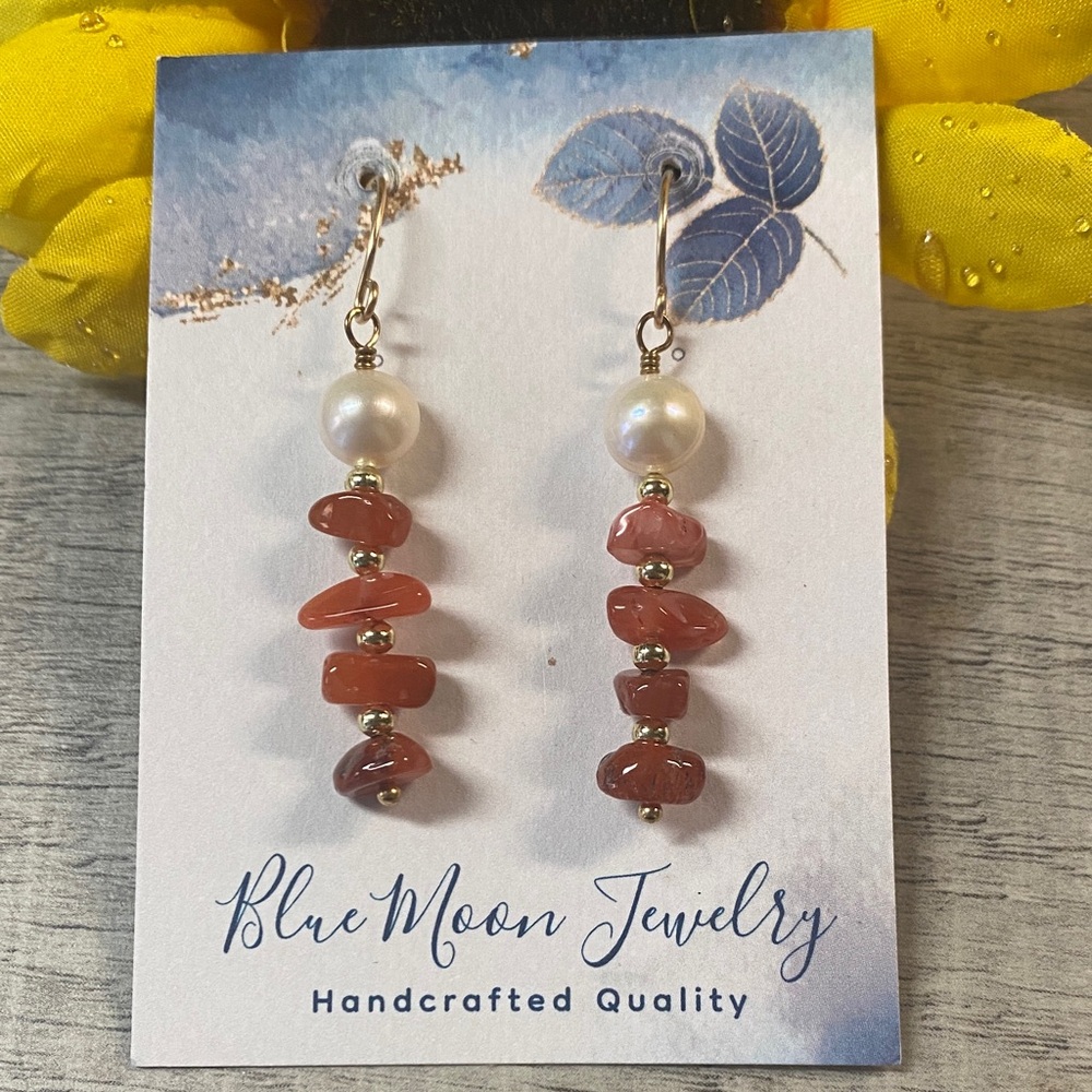 Pearl + Stone Earrings